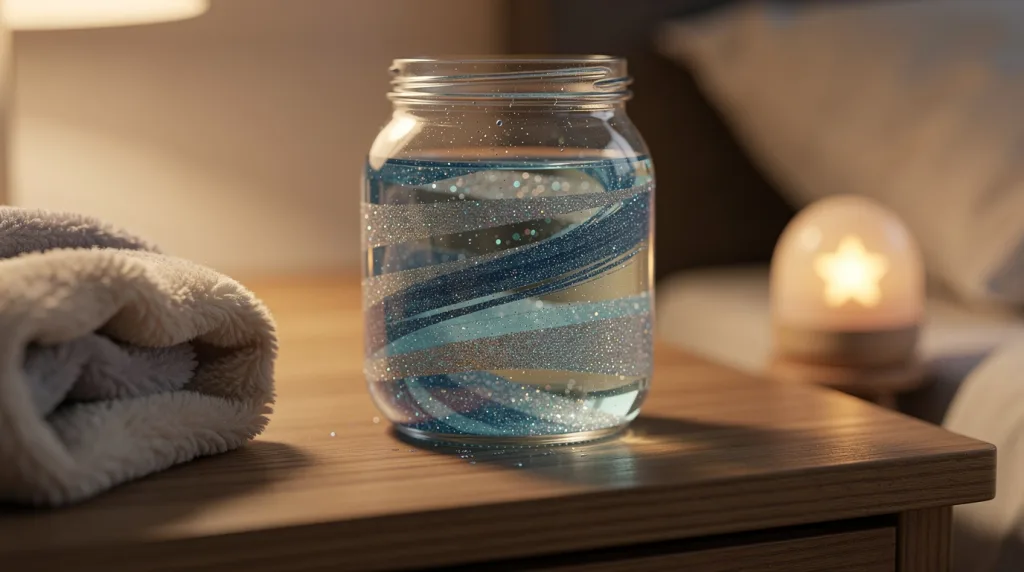 bedtime calm down jar routine